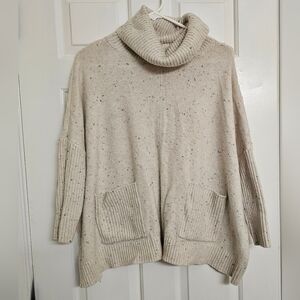 LOFT Speckled Cowl Neck Sweater - Size Small